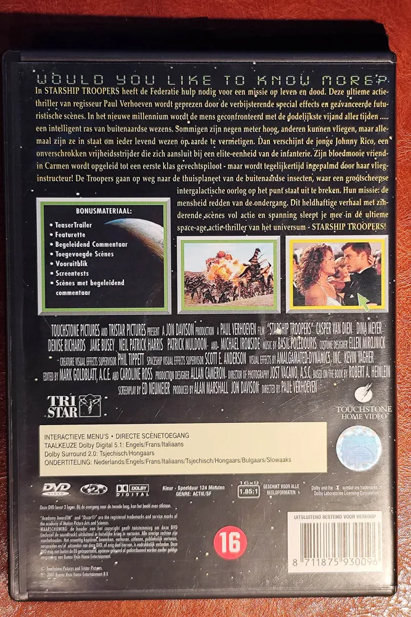 Starship Troopers – achterkant