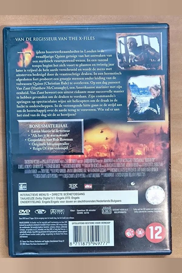 Reign of Fire – achterkant