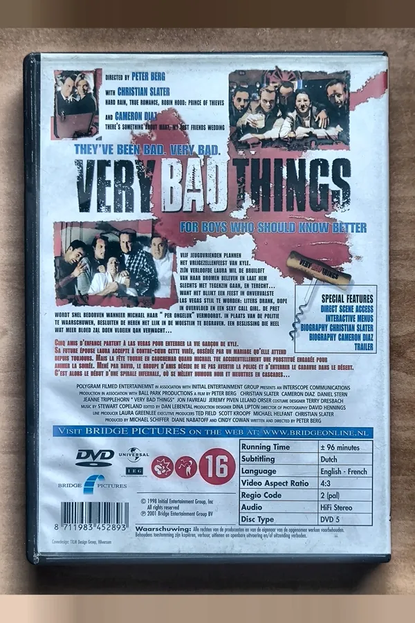 Very Bad Things – achterkant