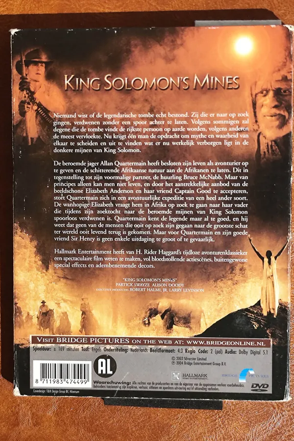 King Solomon's Mines – achterkant