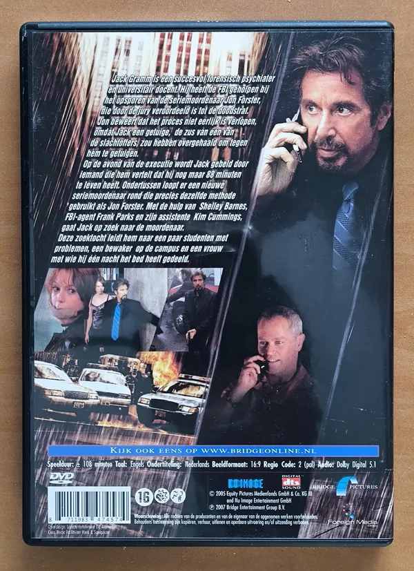 88 Minutes – achterkant