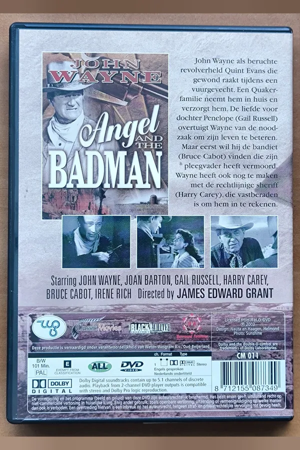 Angel and the Badman – achterkant
