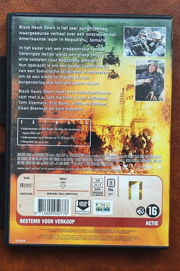 Black Hawk Down – achterkant