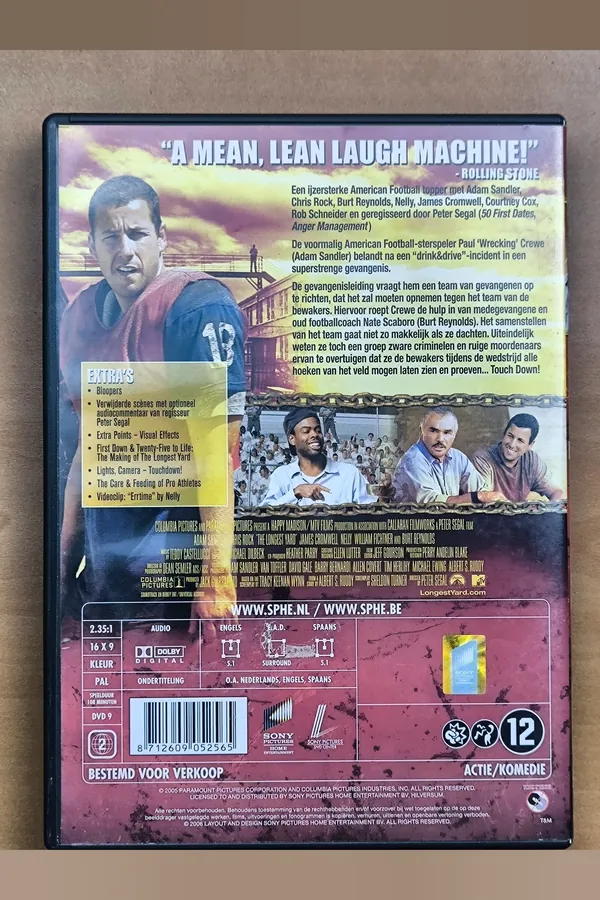 The Longest Yard – achterkant