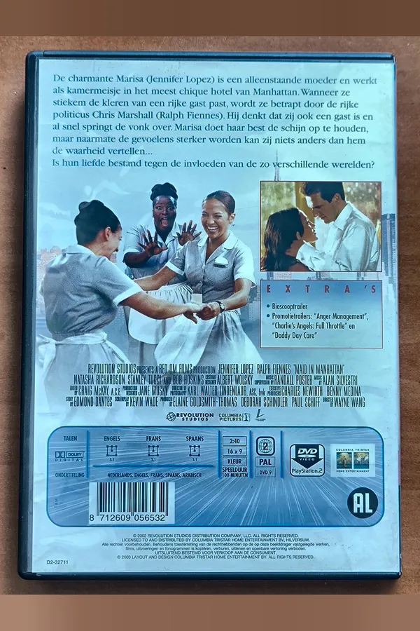 Maid in Manhattan – achterkant