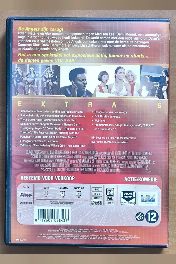 Charlie's Angels: Full Throttle – achterkant