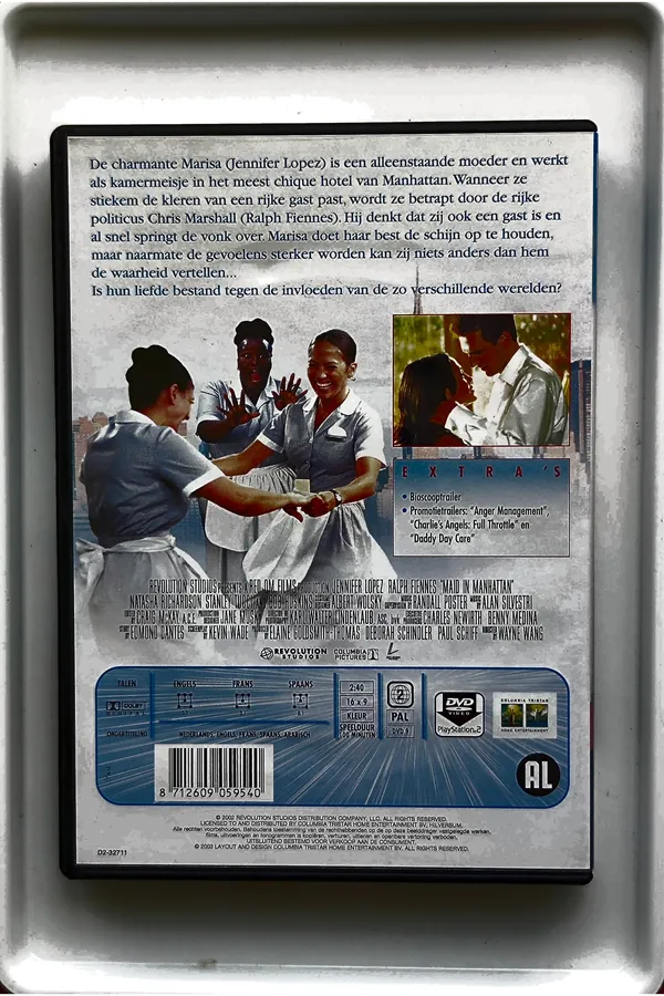 Maid in Manhattan – achterkant