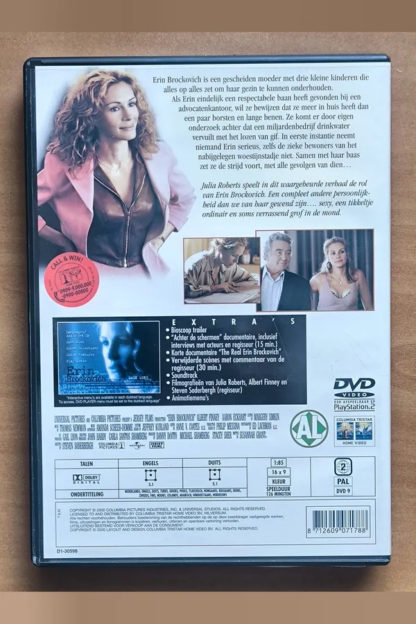 Erin Brockovich – achterkant