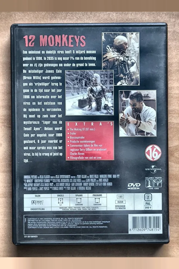 12 Monkeys – achterkant