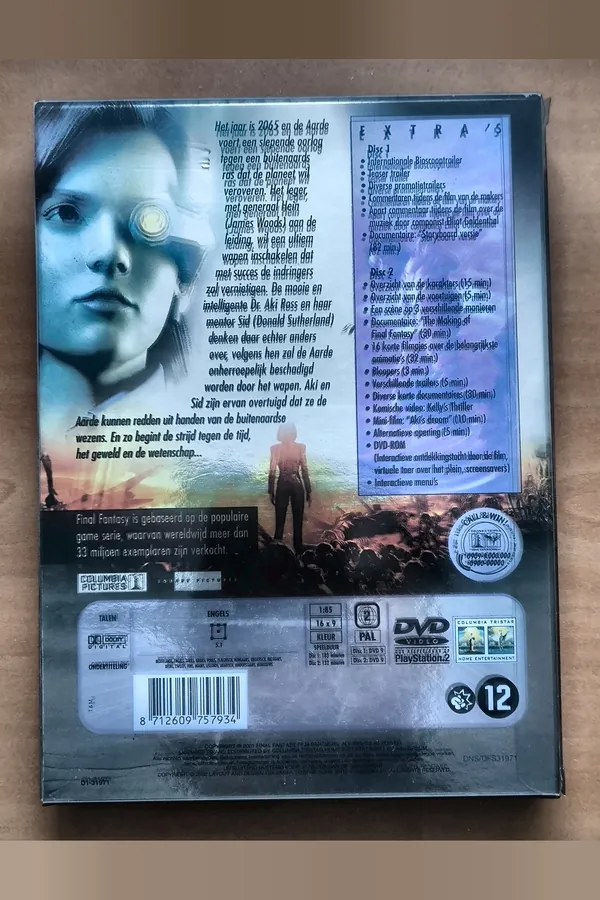 Final Fantasy: The Spirits Within – achterkant