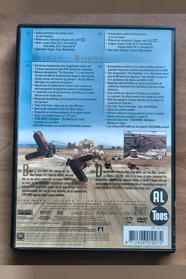Star Wars: Episode I - The Phantom Menace – achterkant