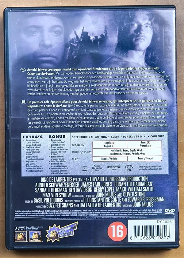 Conan the Barbarian – achterkant