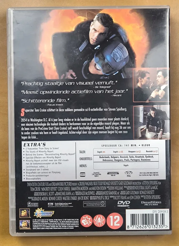 Minority Report – achterkant