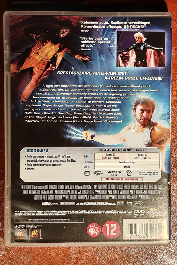X2: X-Men United – achterkant