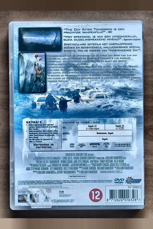 The Day After Tomorrow – achterkant