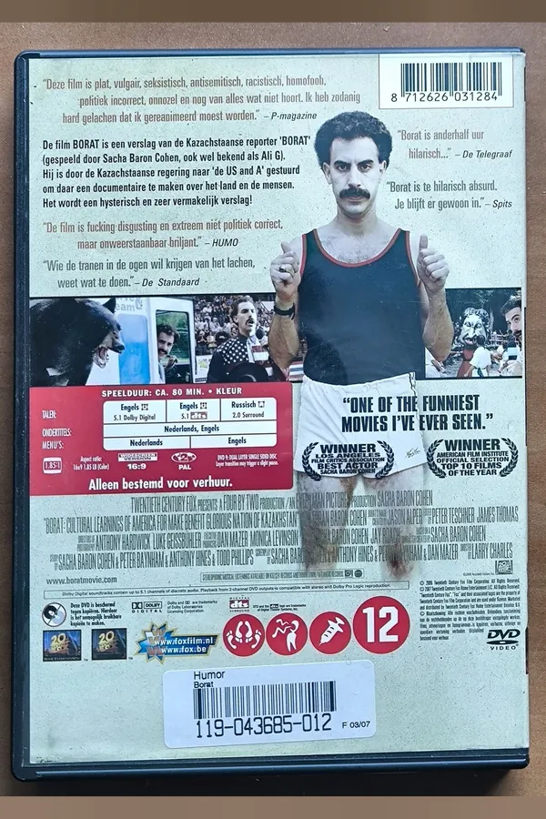 Borat – achterkant