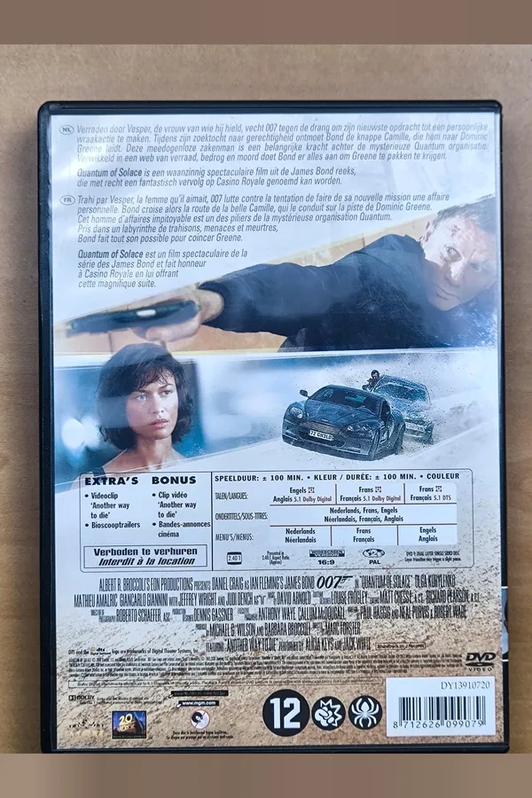 Quantum of Solace – achterkant