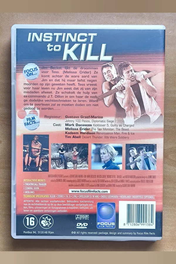 Instinct to Kill – achterkant