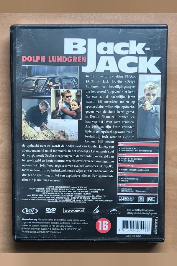 Blackjack – achterkant