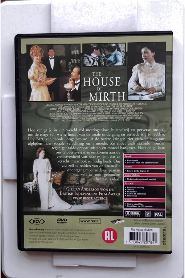 The House of Mirth – achterkant