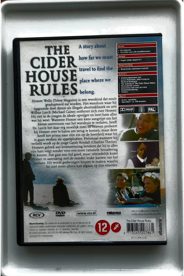 The Cider House Rules – achterkant