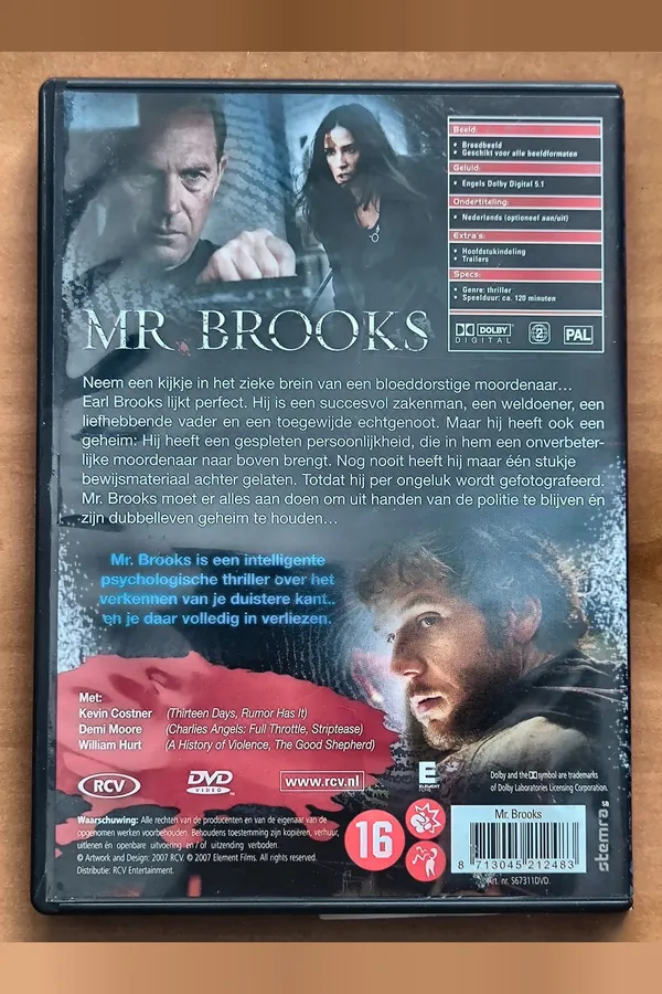 Mr. Brooks – achterkant