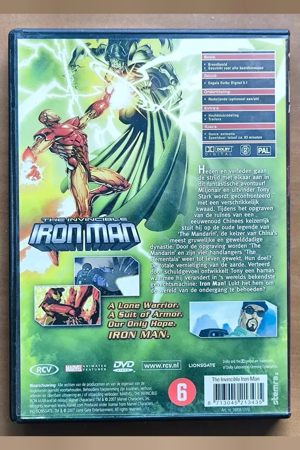 The Invincible Iron Man – achterkant