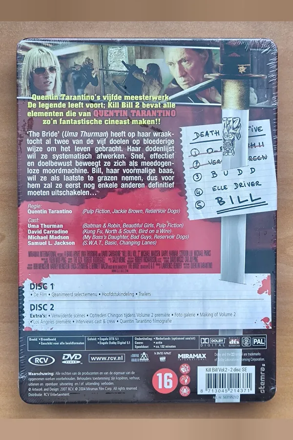 Kill Bill: Vol. 2 – achterkant