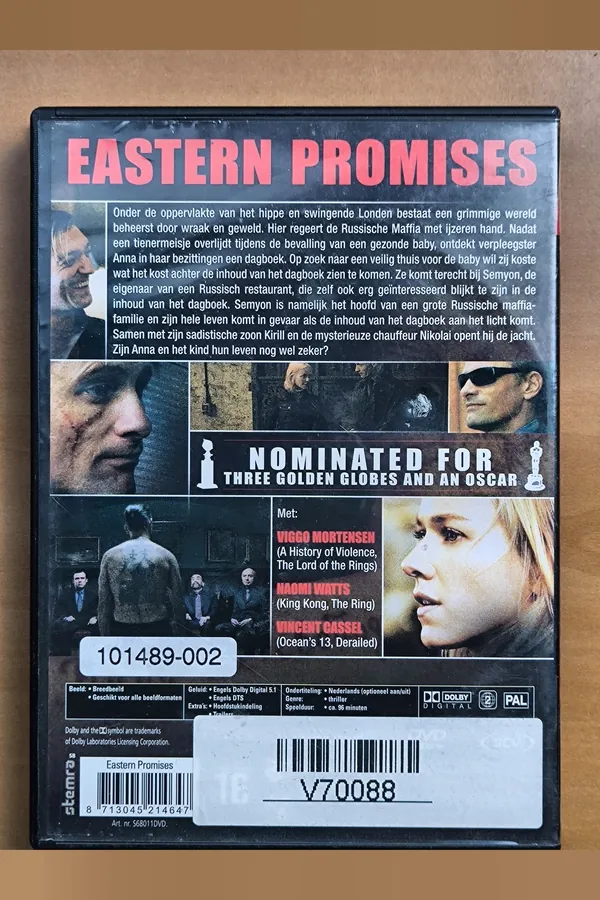 Eastern Promises – achterkant