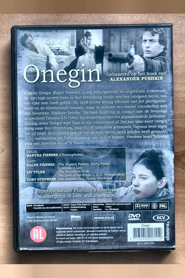 Onegin – achterkant