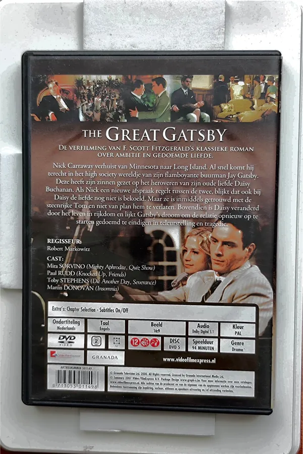 Great Gatsby – achterkant