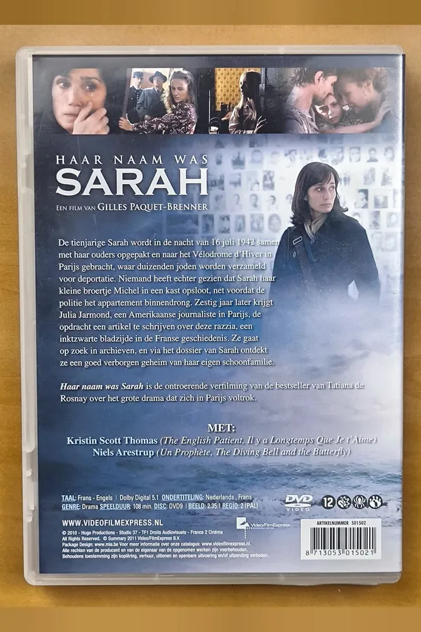 Sarah's Key – achterkant