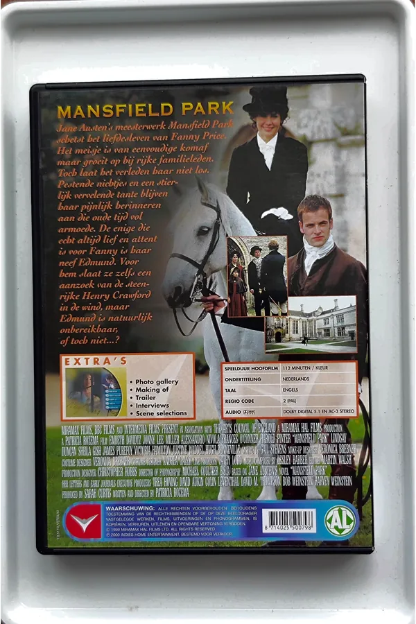 Mansfield Park – achterkant