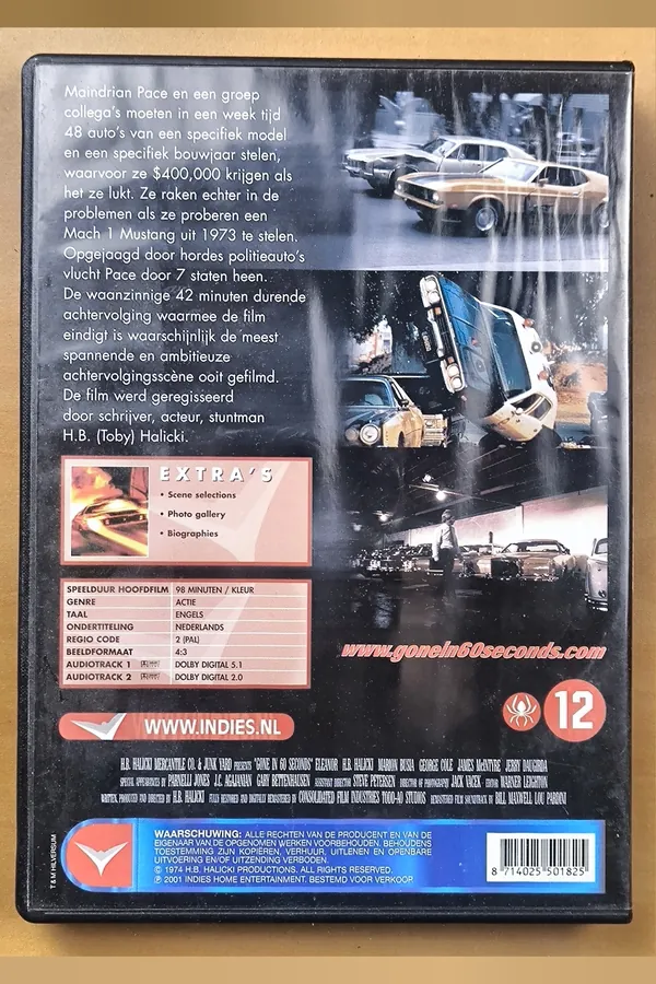 Gone in 60 Seconds – achterkant