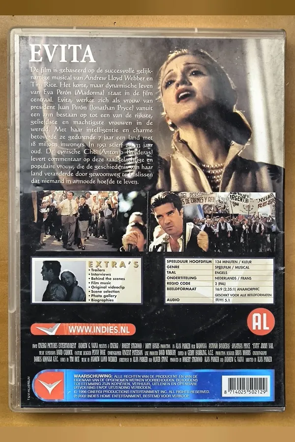 Evita – achterkant
