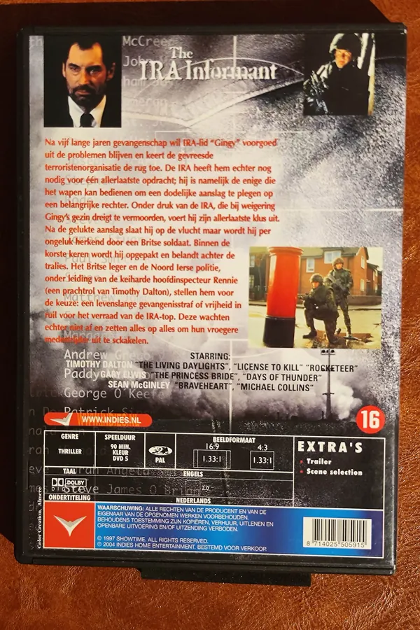 The Informant – achterkant