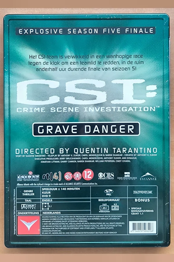 CSI: Crime Scene Investigation: Grave Danger – achterkant