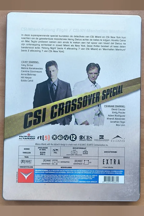 CSI: Crossover Special – achterkant