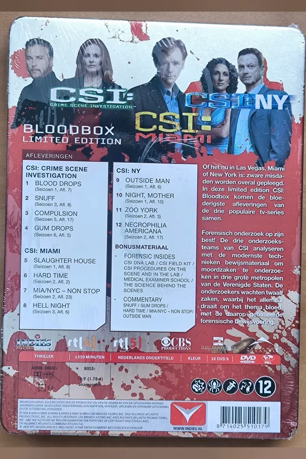 CSI Bloodbox – achterkant