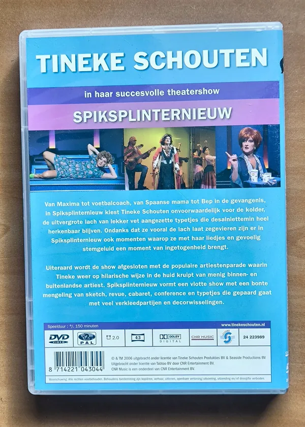 Tineke Schouten: Spiksplinternieuw – achterkant