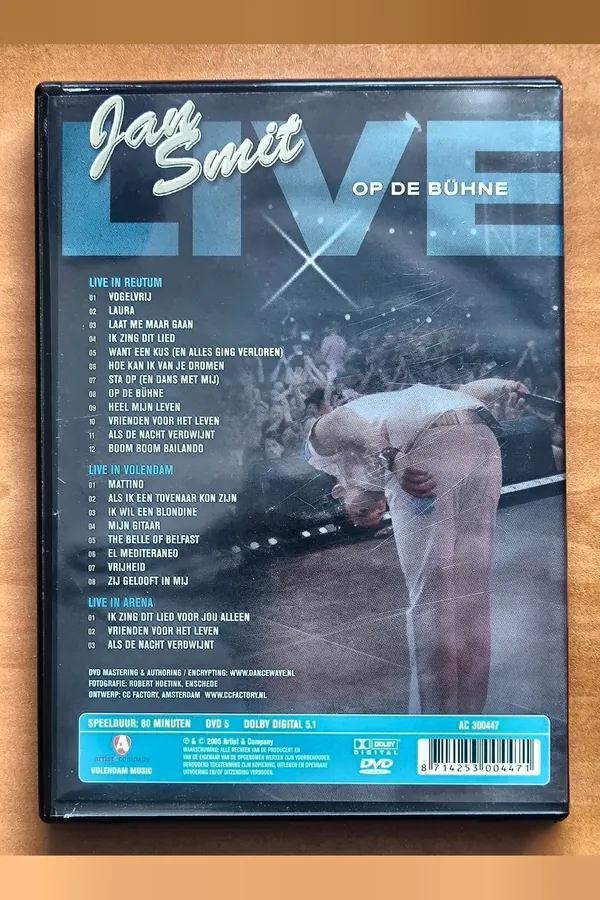 Jan Smit: Live Op De Bühne – achterkant