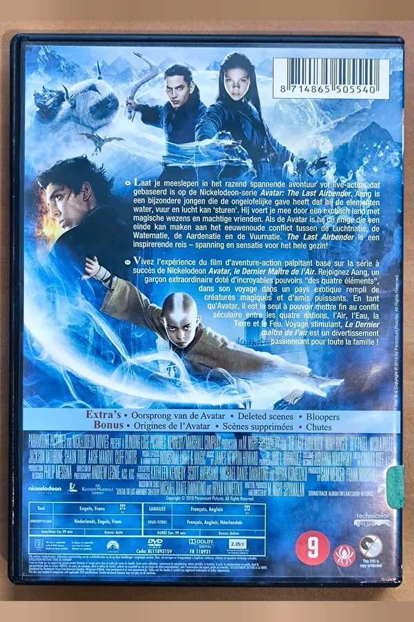 The Last Airbender – achterkant