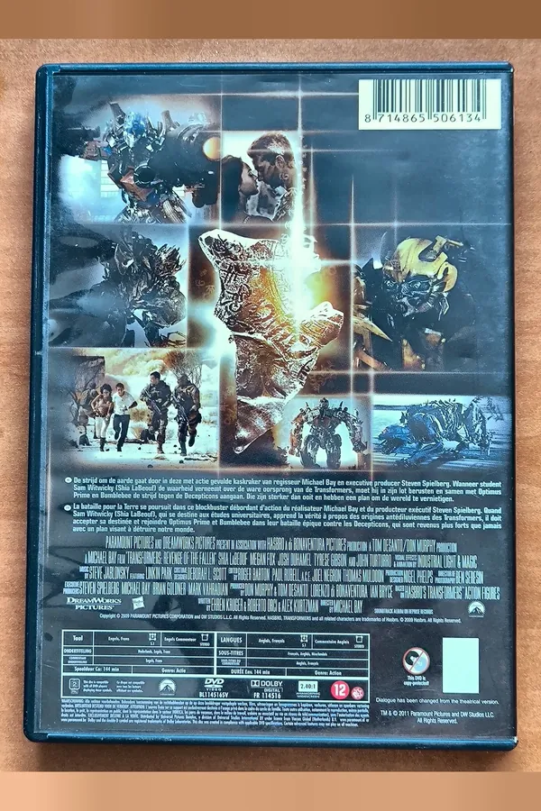 Transformers: Revenge of the Fallen – achterkant