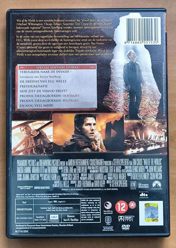 War of the Worlds – achterkant