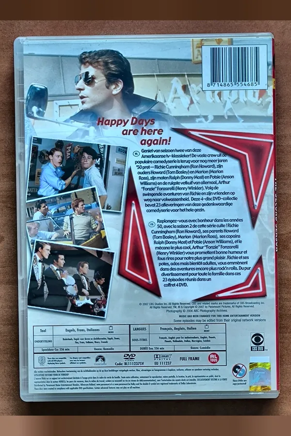 Happy Days: Season 2 – achterkant