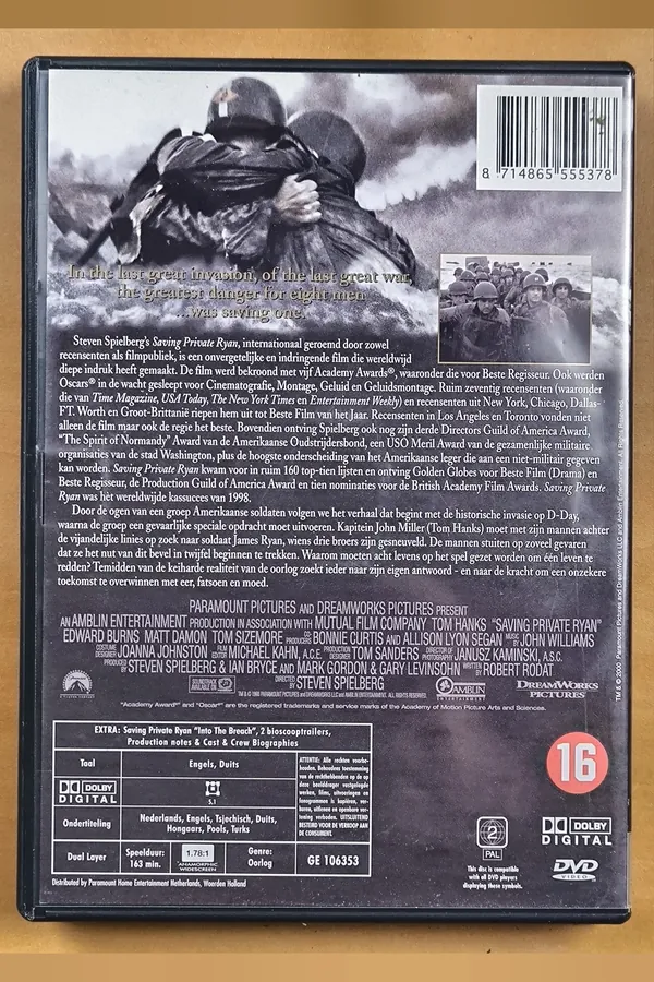 Saving Private Ryan – achterkant