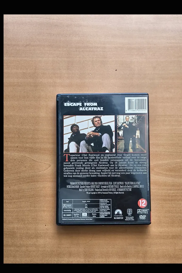 Escape from Alcatraz – achterkant