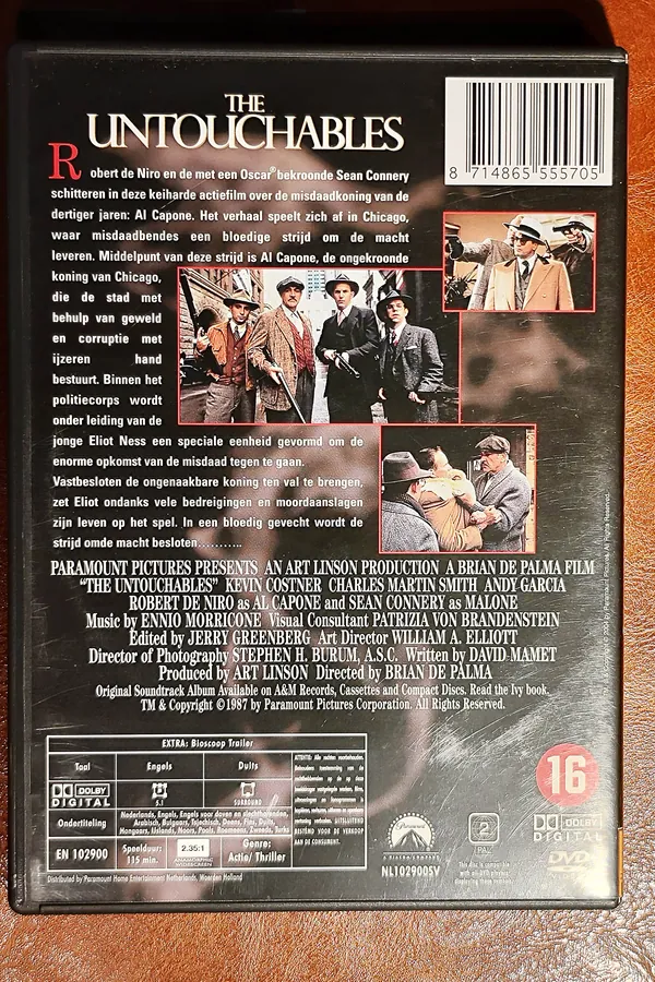 The Untouchables – achterkant