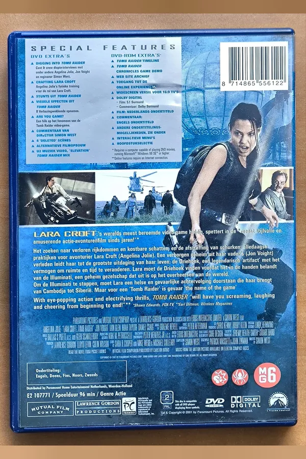 Lara Croft: Tomb Raider – achterkant