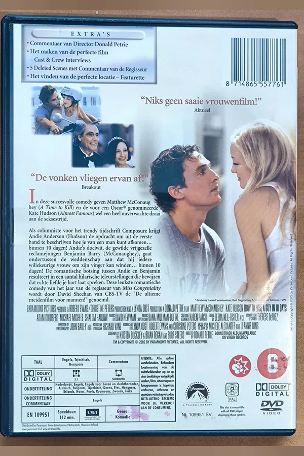 How to Lose a Guy in 10 Days – achterkant